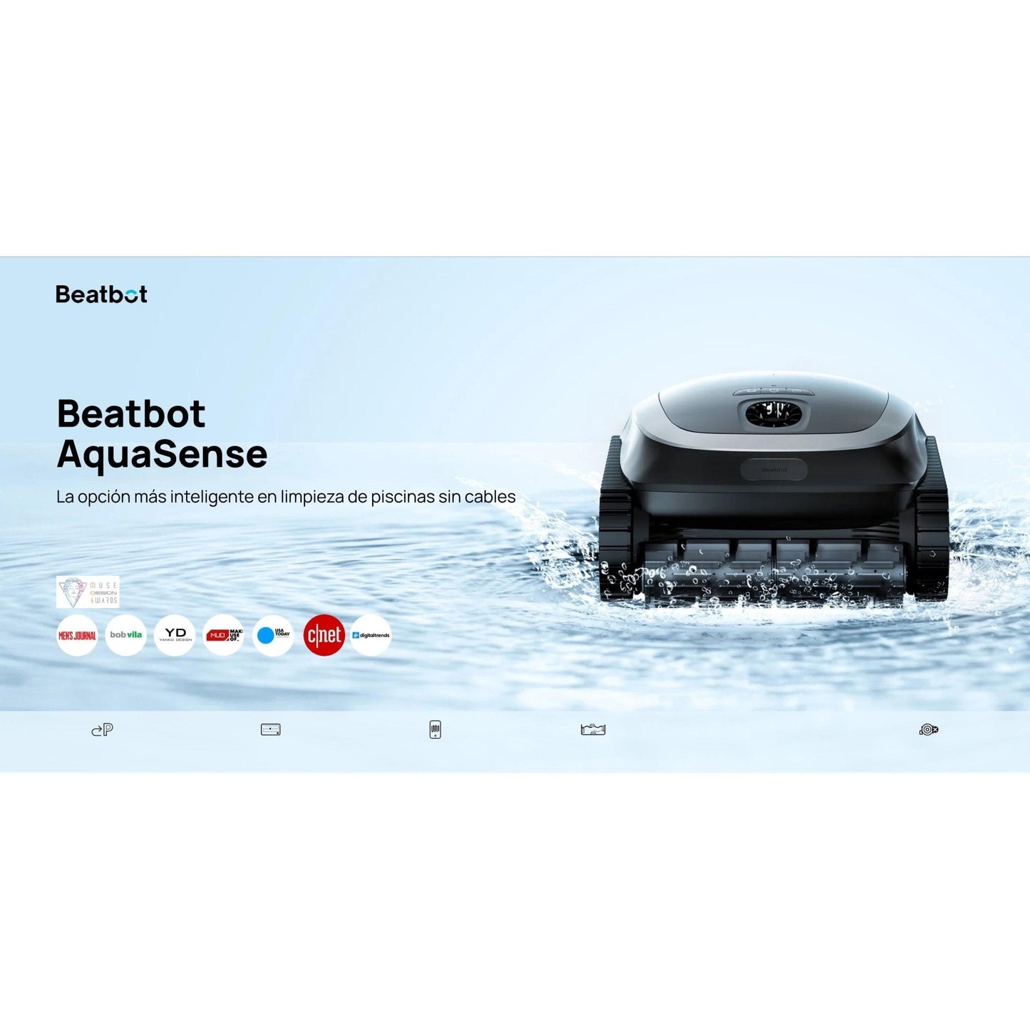 Beatbot AquaSense Robot limpiafondos sin cable para piscina