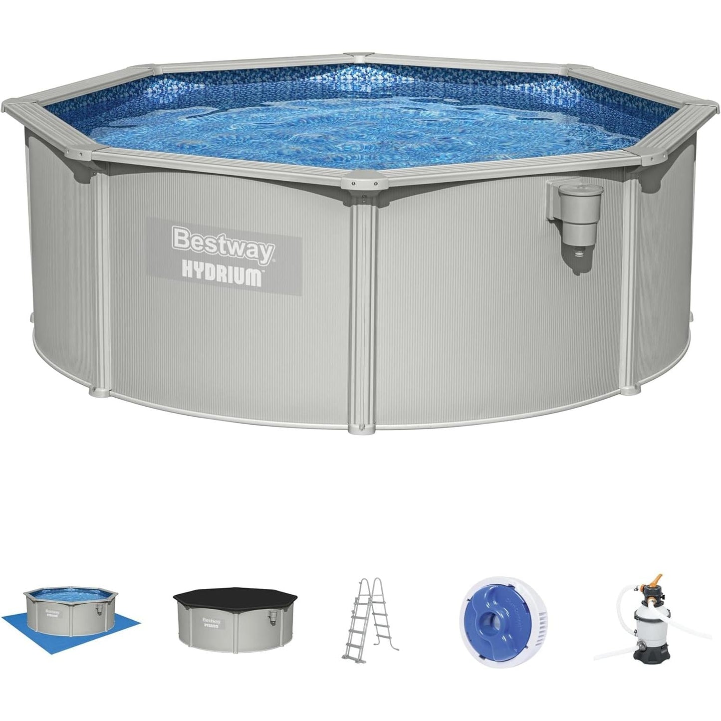 Bestway – Piscina circular elevada de acero Hydrium (366 × 120 cm)