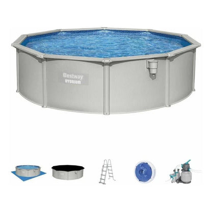 Bestway – Piscina circular elevada de acero Hydrium (457 × 122 cm)