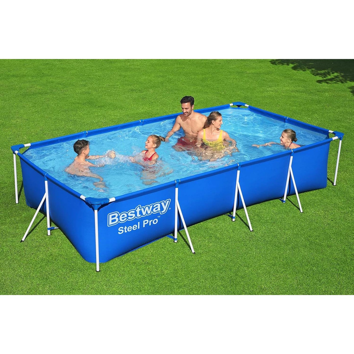 Bestway - Steel Pro piscina desmontable rectangular (400 x 211 x 81 cm)