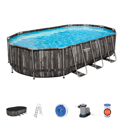 Bestway – Power Steel piscina desmontable ovalada (610 x 366 x 122 cm)
