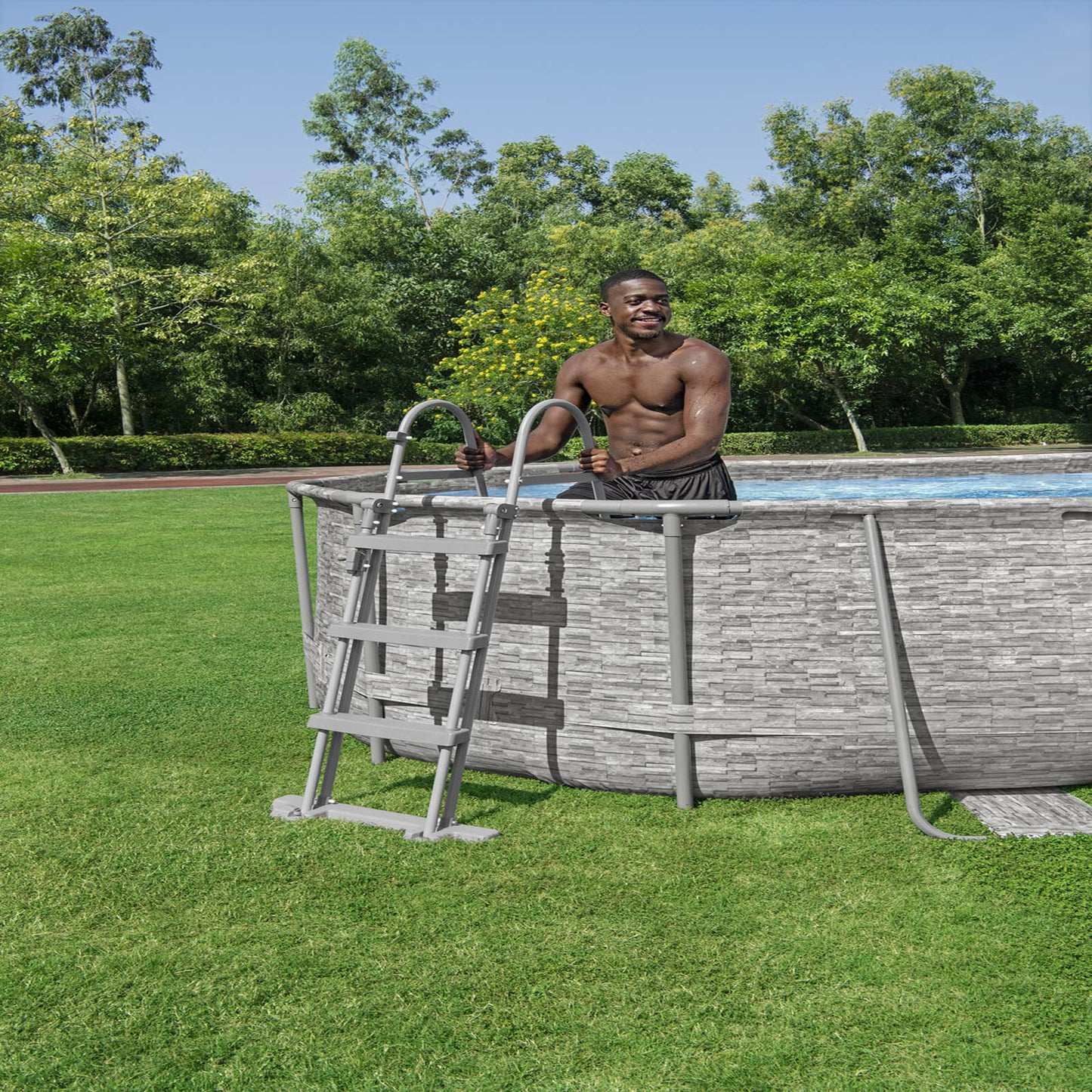 Bestway – Power Steel piscina desmontable ovalada (427 x 250 x 100 cm)