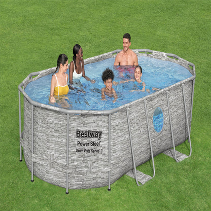 Bestway – Power Steel piscina desmontable ovalada (549 x 341 x 122 cm)