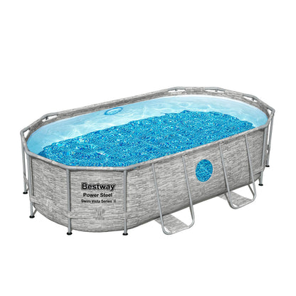 Bestway – Power Steel piscina desmontable ovalada (549 x 341 x 122 cm)