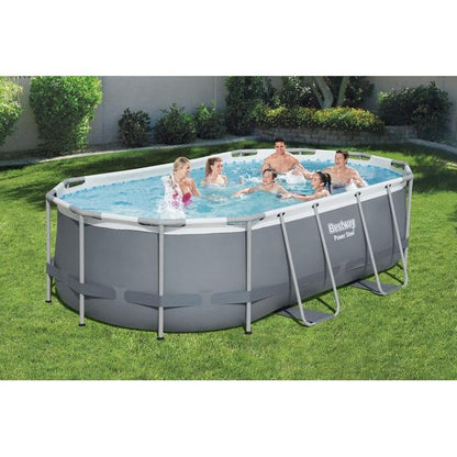Bestway – Power Steel piscina desmontable ovalada (427 × 250 × 100 cm)