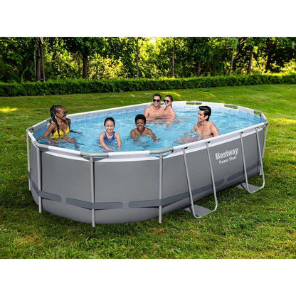 Bestway – Power Steel piscina desmontable ovalada (488 × 305 × 107 cm)