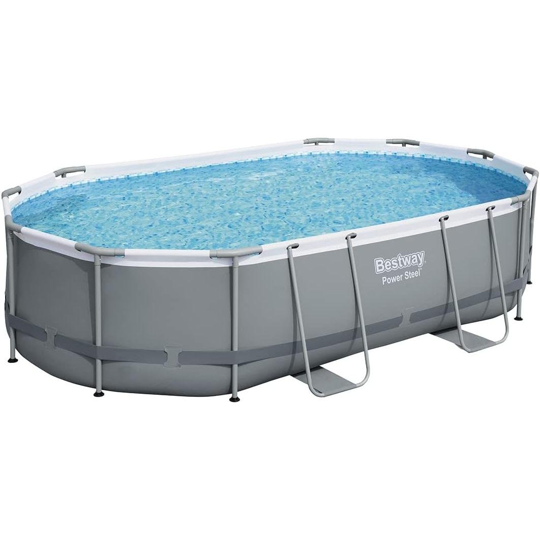 Bestway – Power Steel piscina desmontable ovalada (488 × 305 × 107 cm)