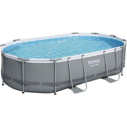 Bestway – Power Steel piscina desmontable ovalada (488 × 305 × 107 cm)
