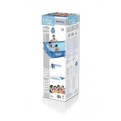 Bestway – Steel Pro piscina desmontable rectangular (221 × 150 × 43 cm)