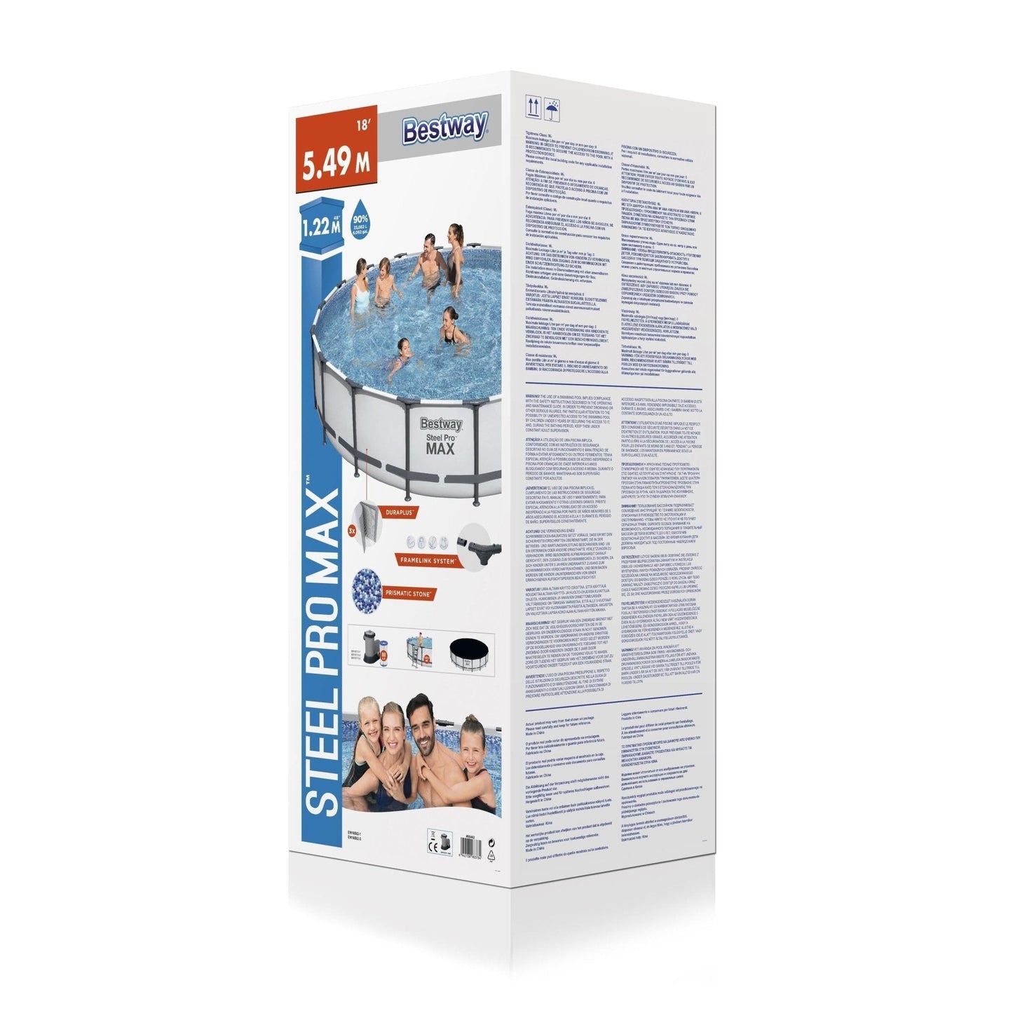Bestway - Steel Pro Max piscina desmontable circular (549 x 122 cm)