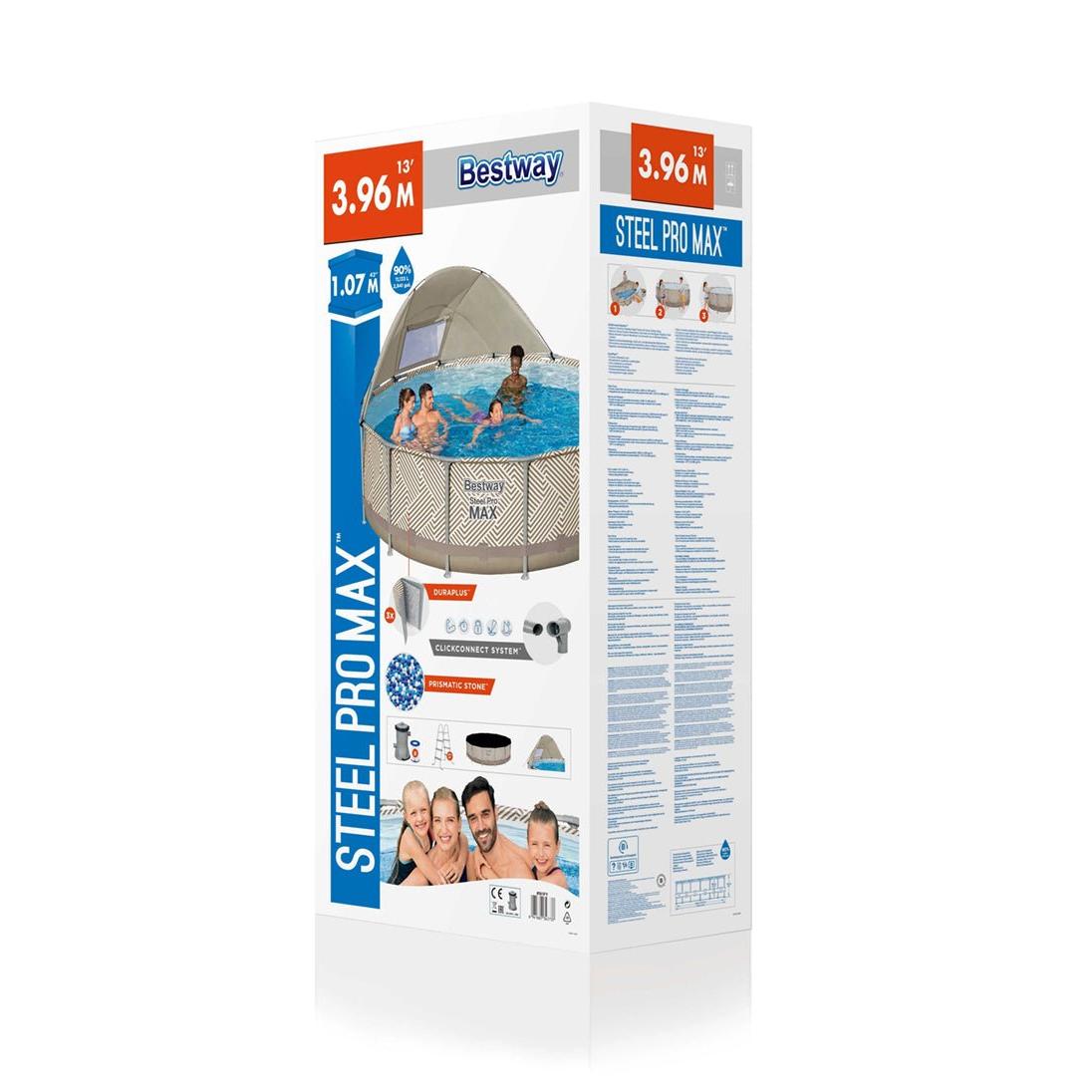 Bestway – Steel Pro Max piscina desmontable circular (396 x 107 cm)