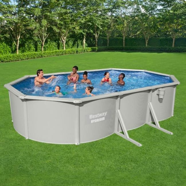 Bestway – Hydrium piscina ovalada elevada de acero (610 × 360 × 120 cm)