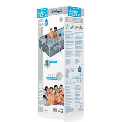 Bestway - Steel Pro piscina desmontable rectangular
