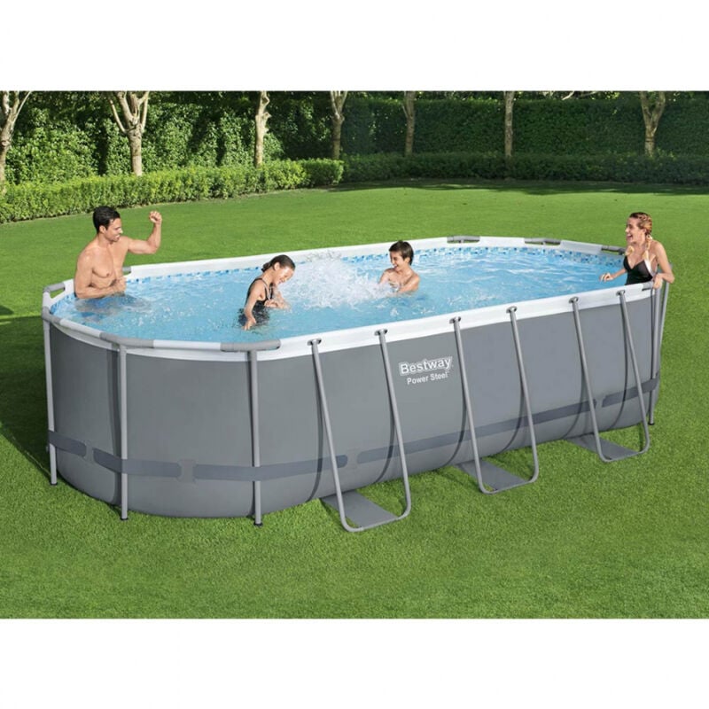 Bestway – Power Steel piscina desmontable ovalada (549 × 274 × 122 cm)