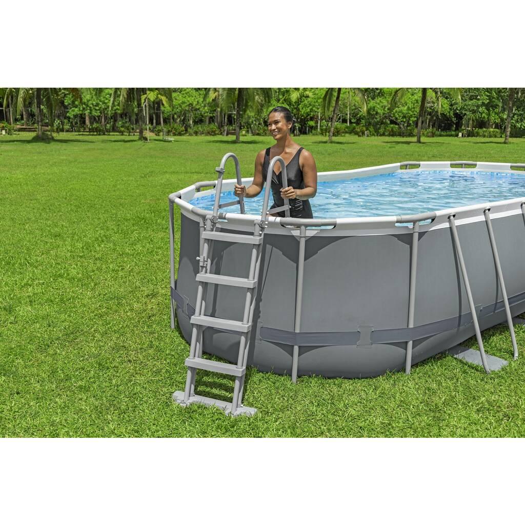 Bestway – Power Steel piscina desmontable ovalada (549 × 274 × 122 cm)