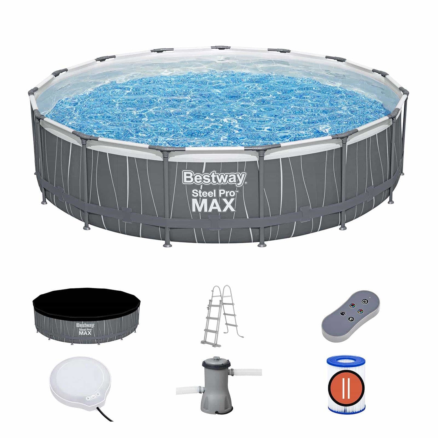 Bestway – Steel Pro Max piscina desmontable circular (457 × 107 cm)