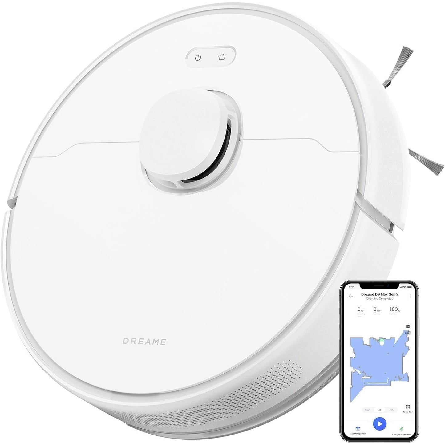 Dreame – D9 Max Gen 2 Robot aspirador blanco para hogar