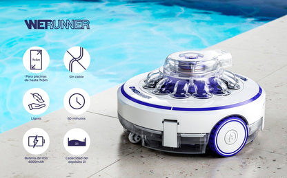 GRE - Wet Runner Limpiafondos piscina bateria sin cable RBR60