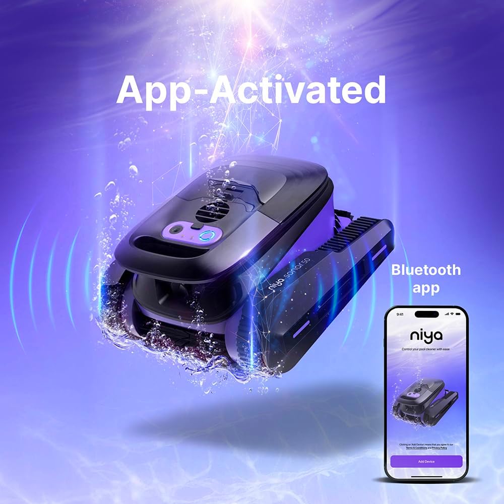 Dolphin Niya Sonar 50 - Robot limpiafondos sin cable para piscina