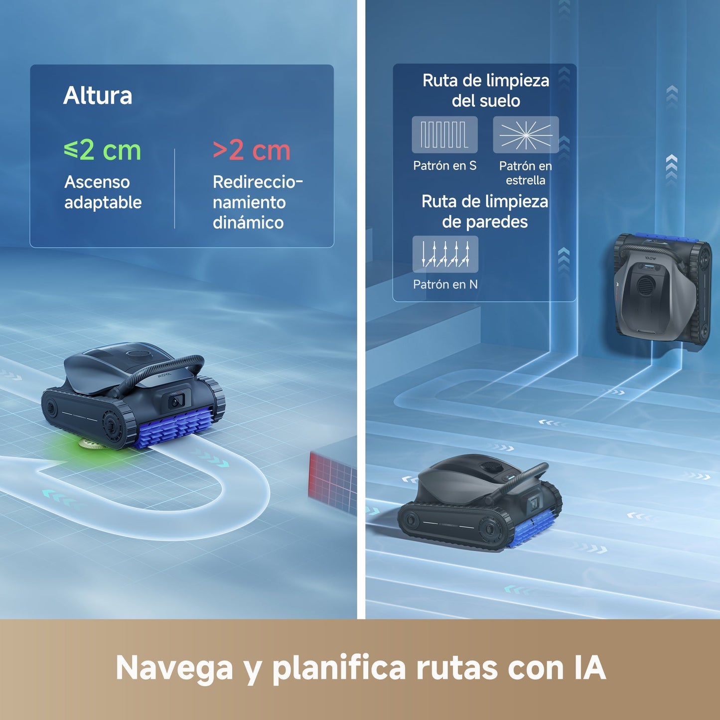 Mova - Diver A10 Robot Limpiafondos de piscina de batería sin cable