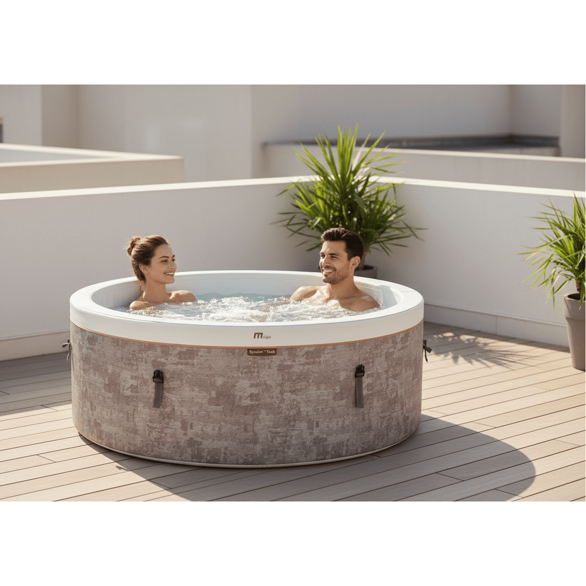 MSpa - Spa hinchable semirrígido circular Cocoon-Eco 4–6 personas