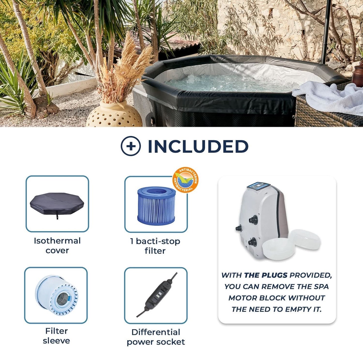 NetSpa - Spa de exterior hinchable Octopus 5-6 personas
