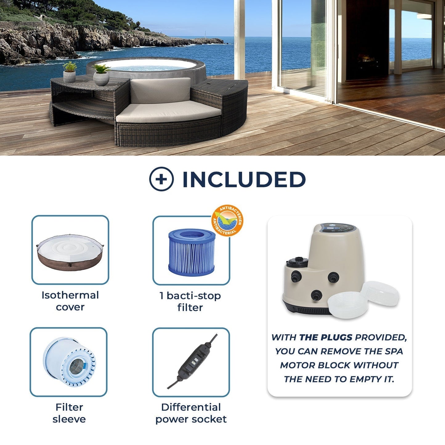 NetSpa - Spa hinchable Vita premium 4 a 6 personas