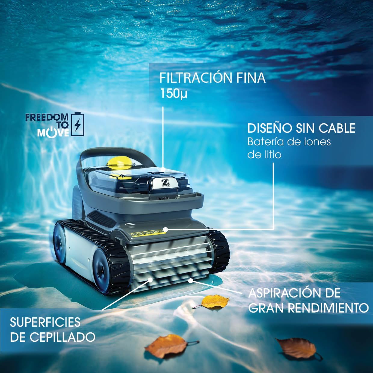 Zodiac - Pixel OP 32 Robot limpiafondos sin cable para piscina